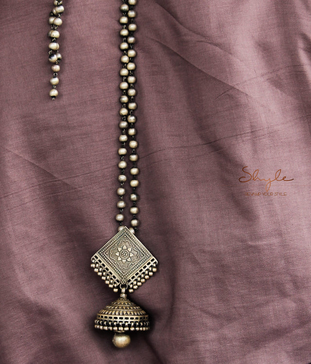 Dulari Intricate Jhumka Ball Necklace