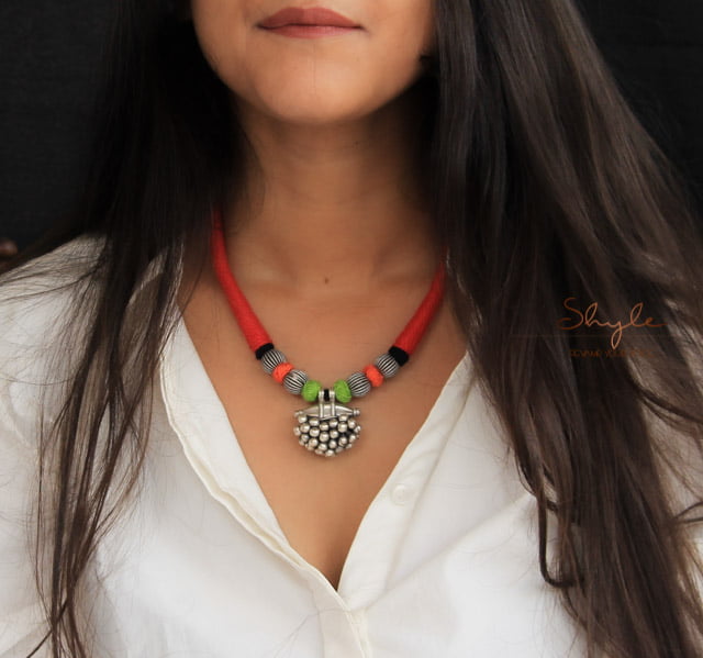 Anvaya Ball cluster Handcrafted Necklace