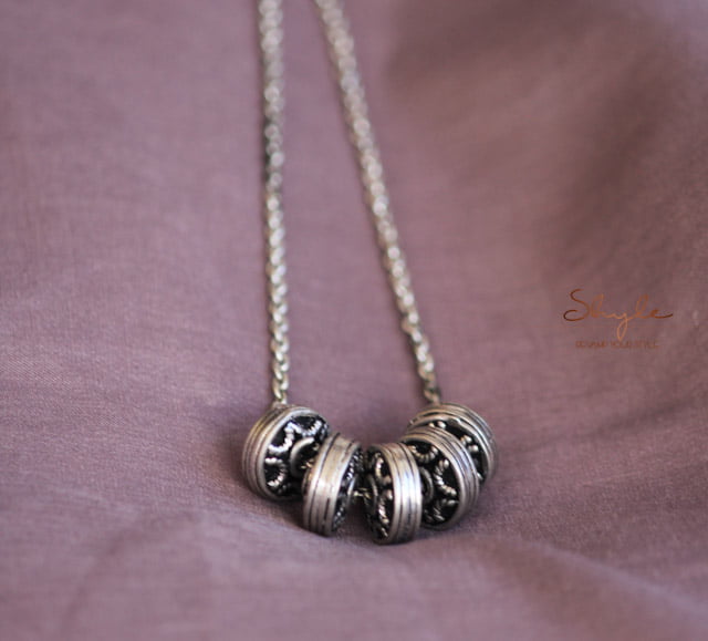 Adya Fine Drum Ball Necklace