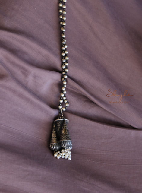 Tattva Intricate Three Dimensional Cone Ball Chain Necklace