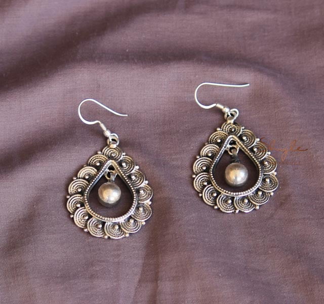Adya Spiral Drop Fish Hook Earrings