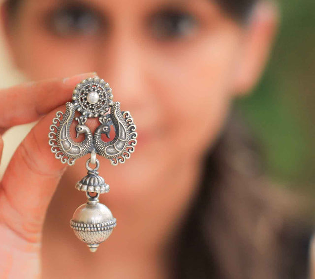 Mizoya Dual Peacock Ball Earrings