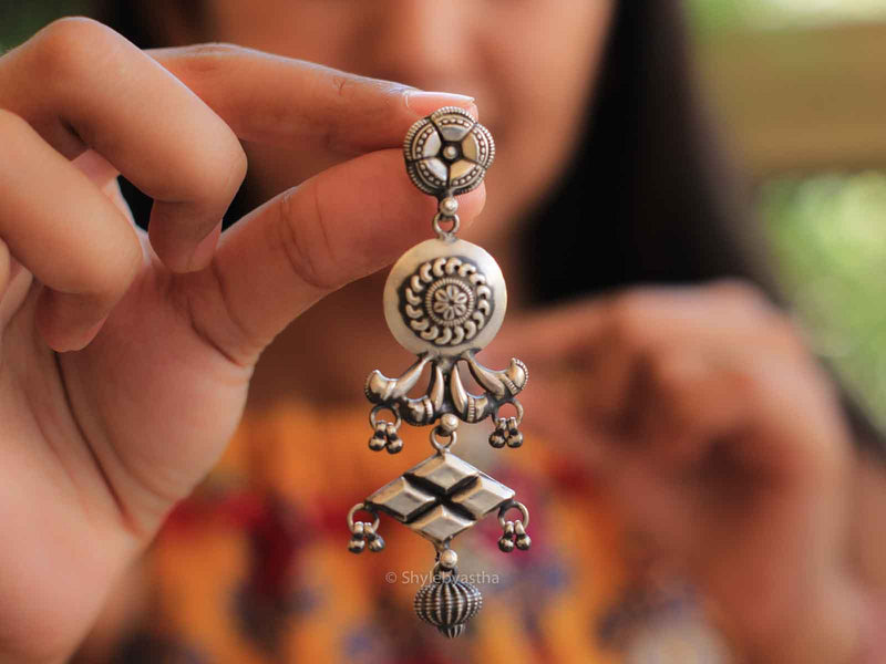 Anvaya 3 Layered Dhaal Earrings