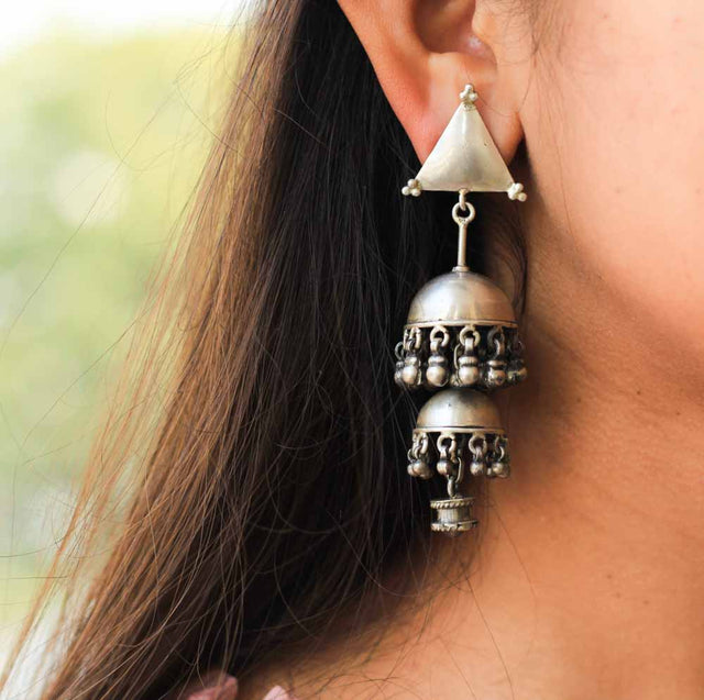 Dulari Matte Layered Jhumka
