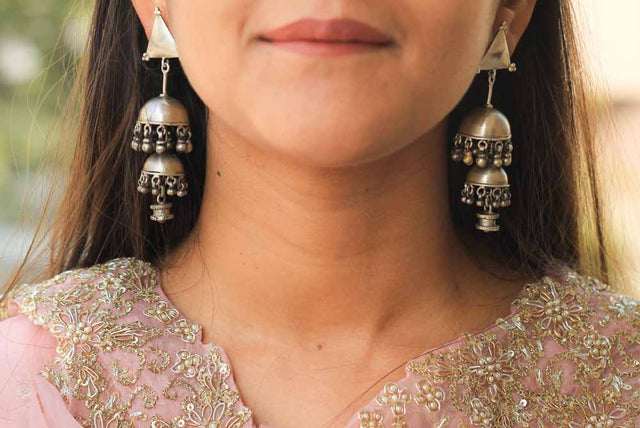 Dulari Matte Layered Jhumka