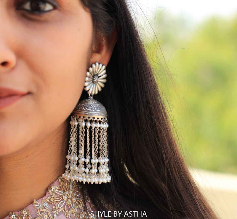 Dulari Pearl Waterfall Jhumka