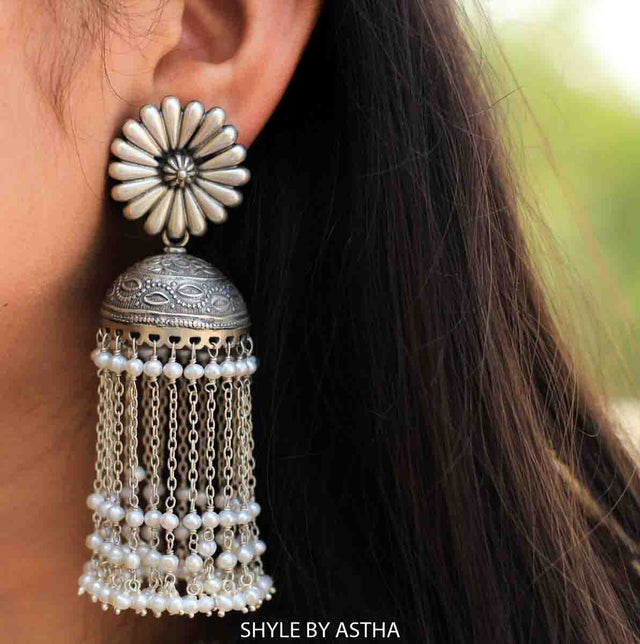Dulari Pearl Waterfall Jhumka