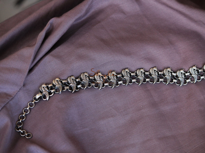 Moh Intricate Mini Parrot Jali Choker