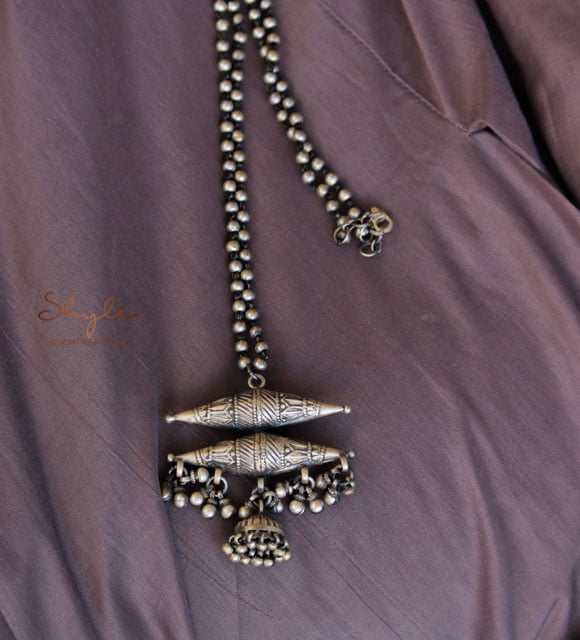 Anvaya Tribal Detailed Jhumki Necklace
