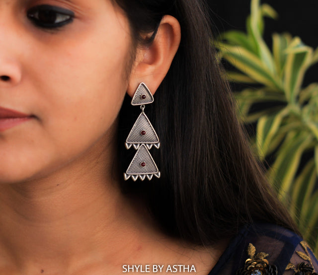 Mizoya Textured Layered Earrings