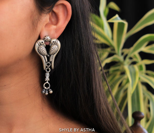 Mizoya Parrot Jugalbandi Earrings
