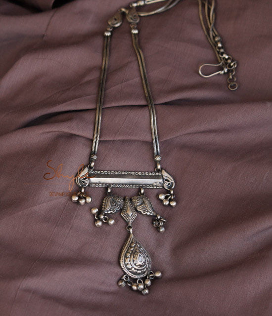 Mizoya Intricate Dual Strand Parrot Motif Necklace
