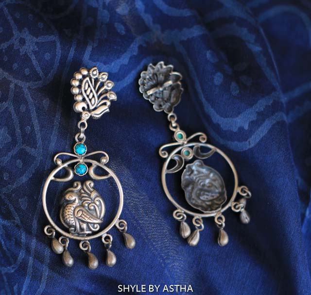 Dulari Peacock Danglers