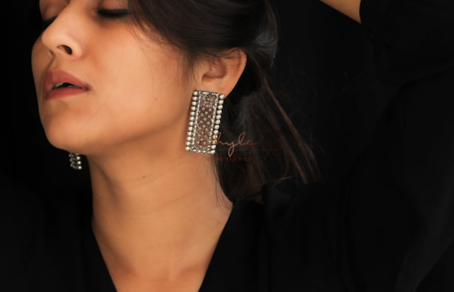 Tattva Flora Jali Intricate Studs