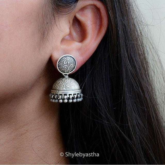 Jhumri Embossed Jhumkis