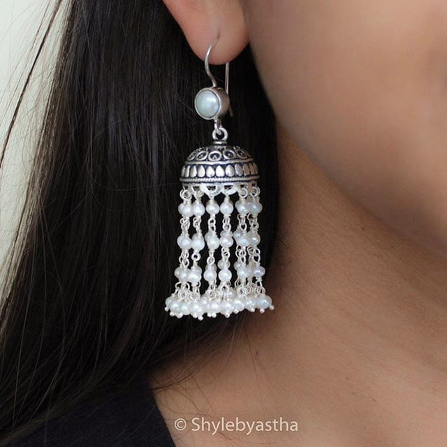 Jhumri Pearl Jhumkas