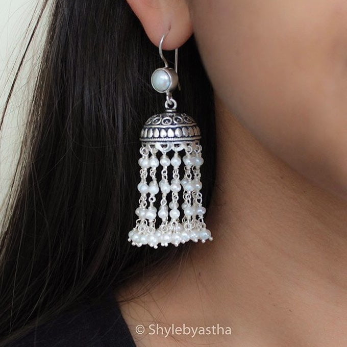 Jhumri Pearl Jhumkas