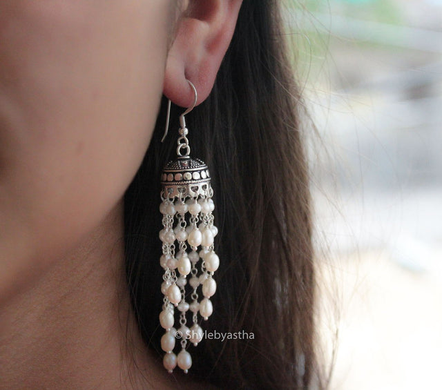 Jhumri Pearl Dangling Jhumkis