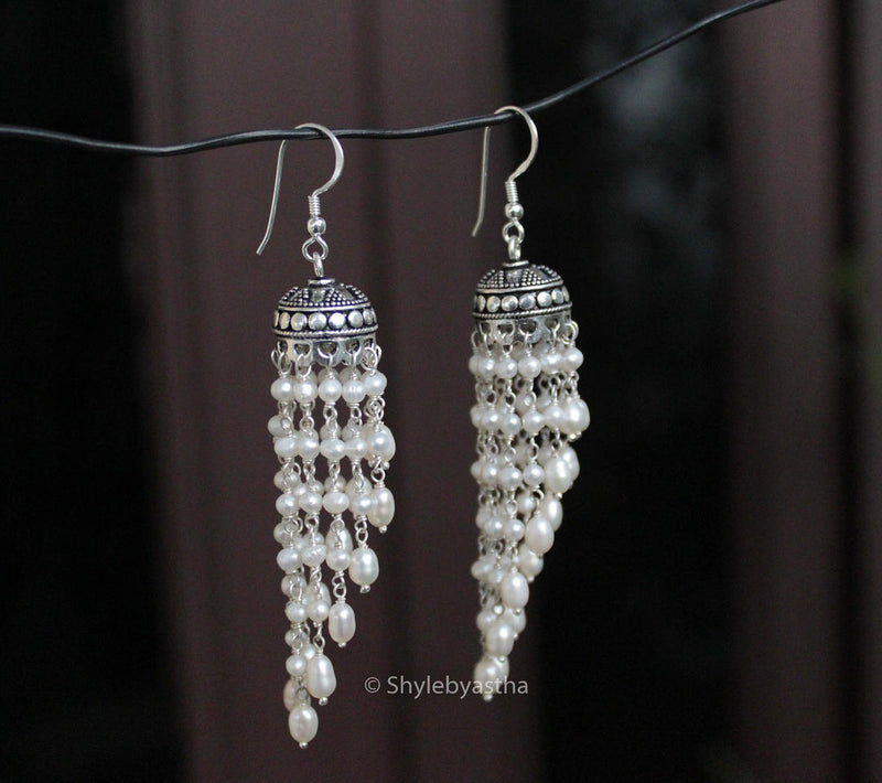 Jhumri Pearl Dangling Jhumkis