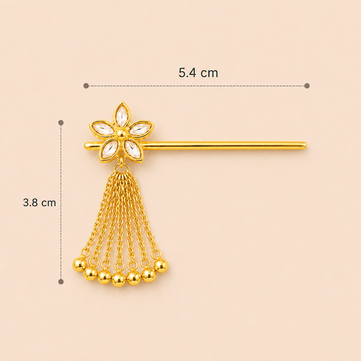 Laddu Gopal Ji Kundan Flower Drop Murli