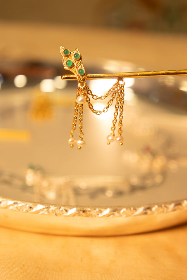 Laddu Gopal Ji Morpankh Gold Plated Murli