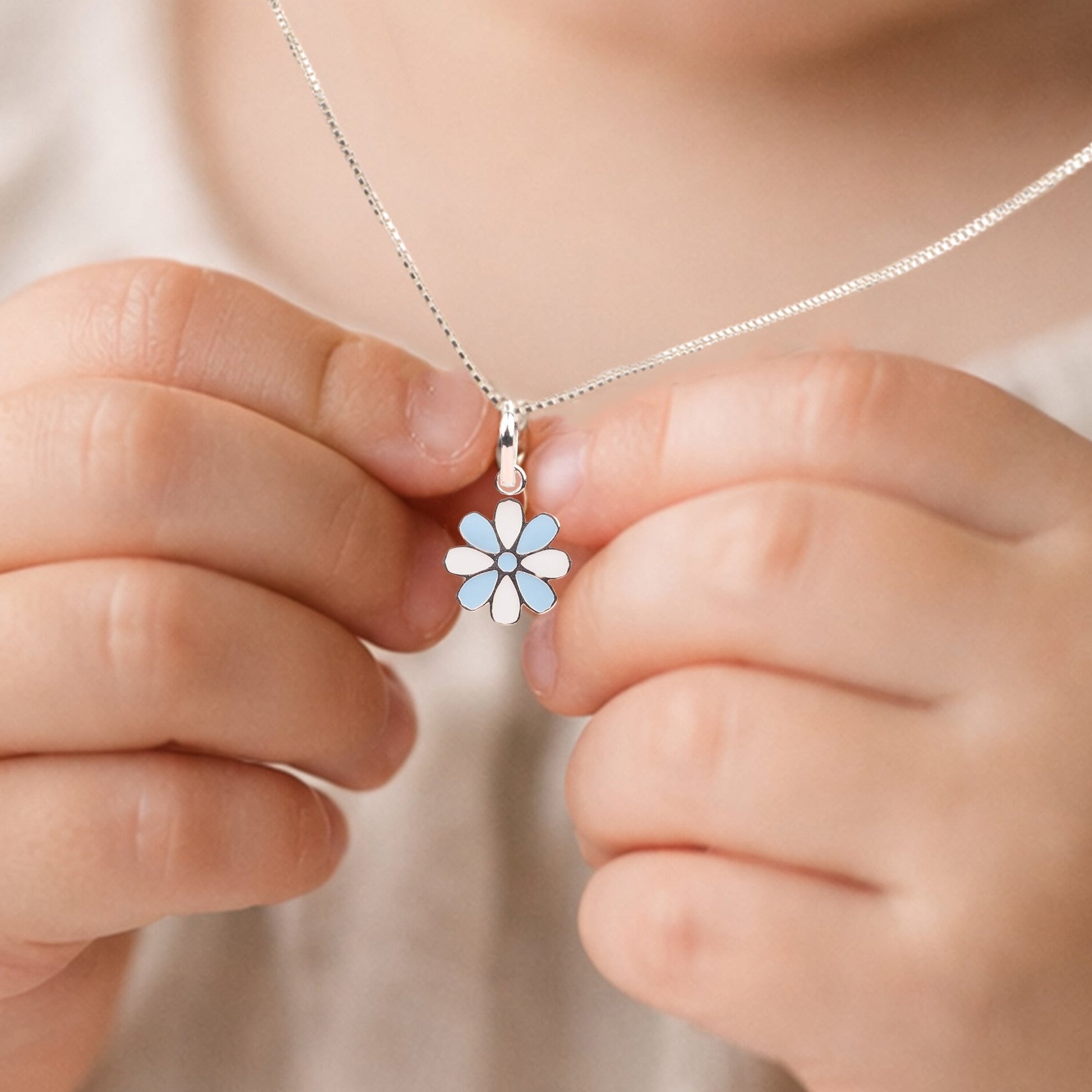 Little Blue Flower Necklace
