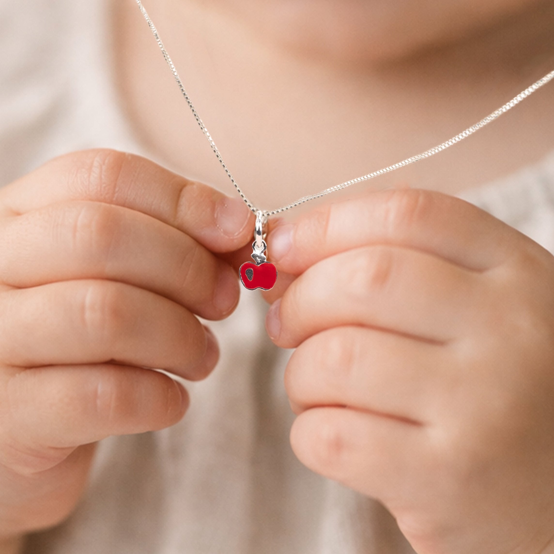 Little Red Apple Necklace