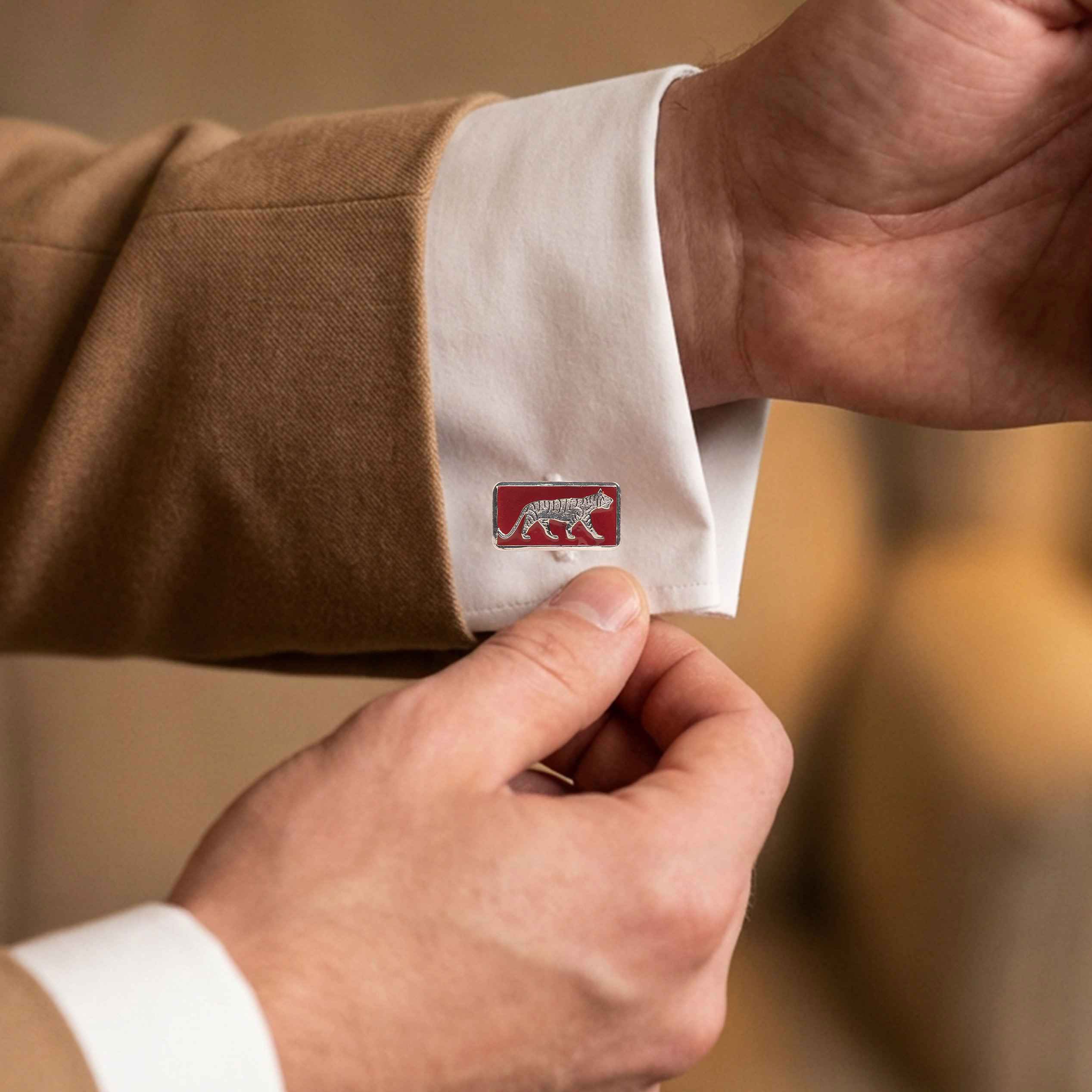 Monex Silver Cufflinks For Men SKU 87356 Philliamm/twist cuff M