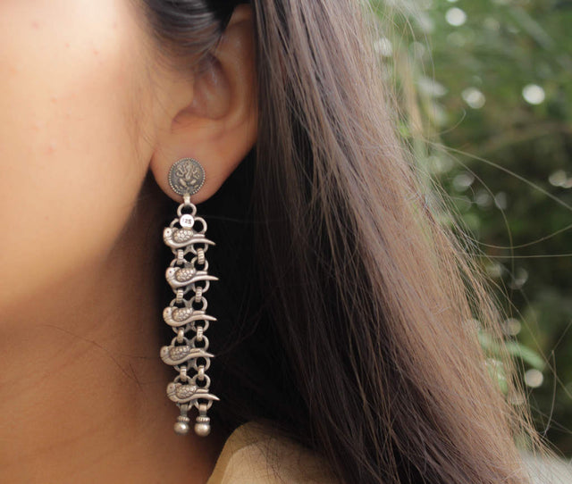 Mizoya Multi Parrot Sequence Earring