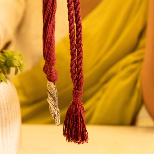 Mizoya Vintage Detailed Carved Drop Dori Necklace