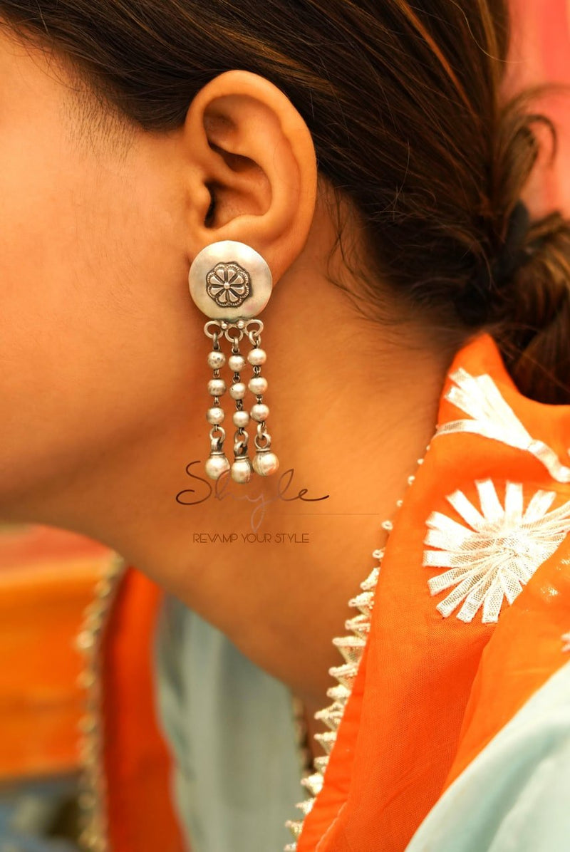 Mizoya Ball Cluster Mini Flower Motif Earring