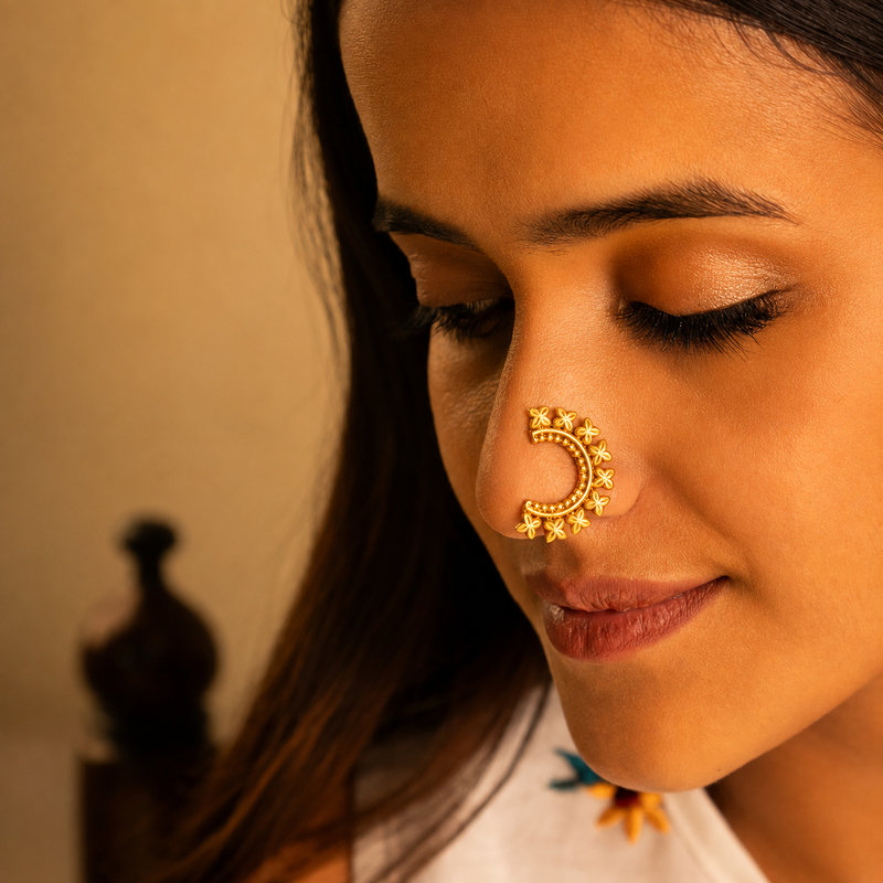 Mizoya Vintage Inspired Classic Non Pierced Nose Clip on