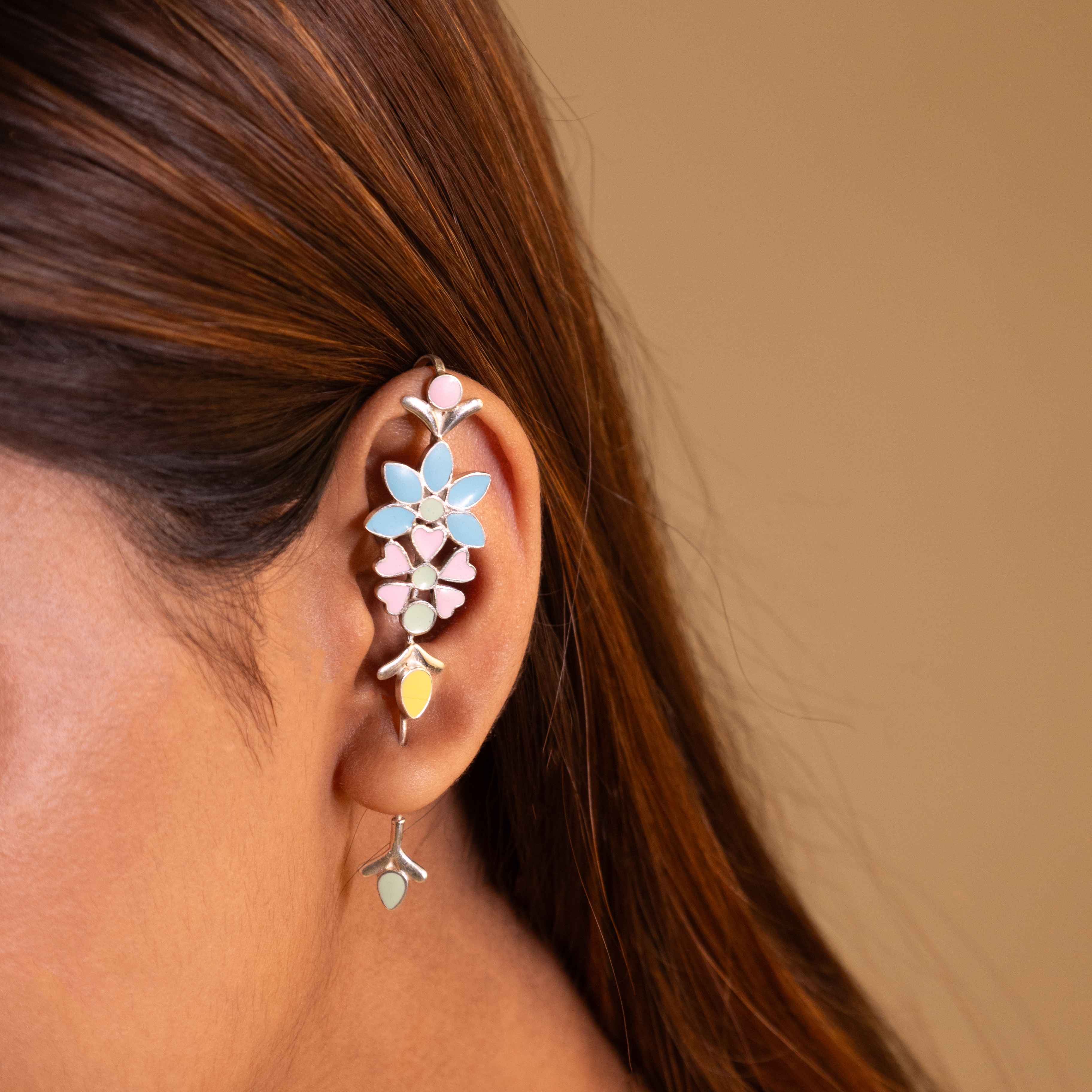 Mizoya Blossom Trail Enamel Earcuff