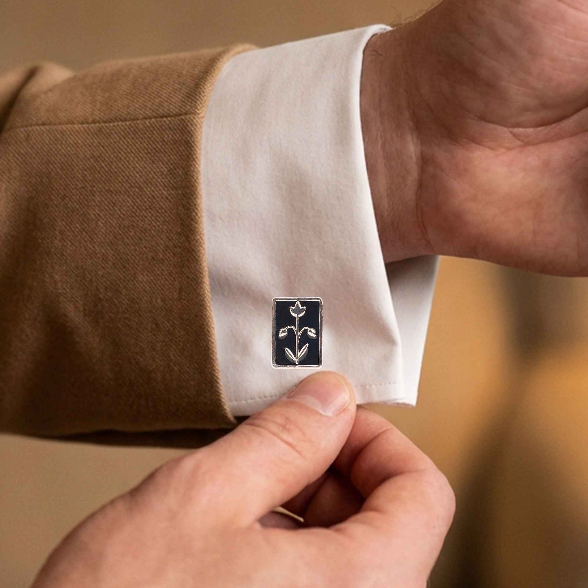 Mizoya Midnight Bloom Cufflinks