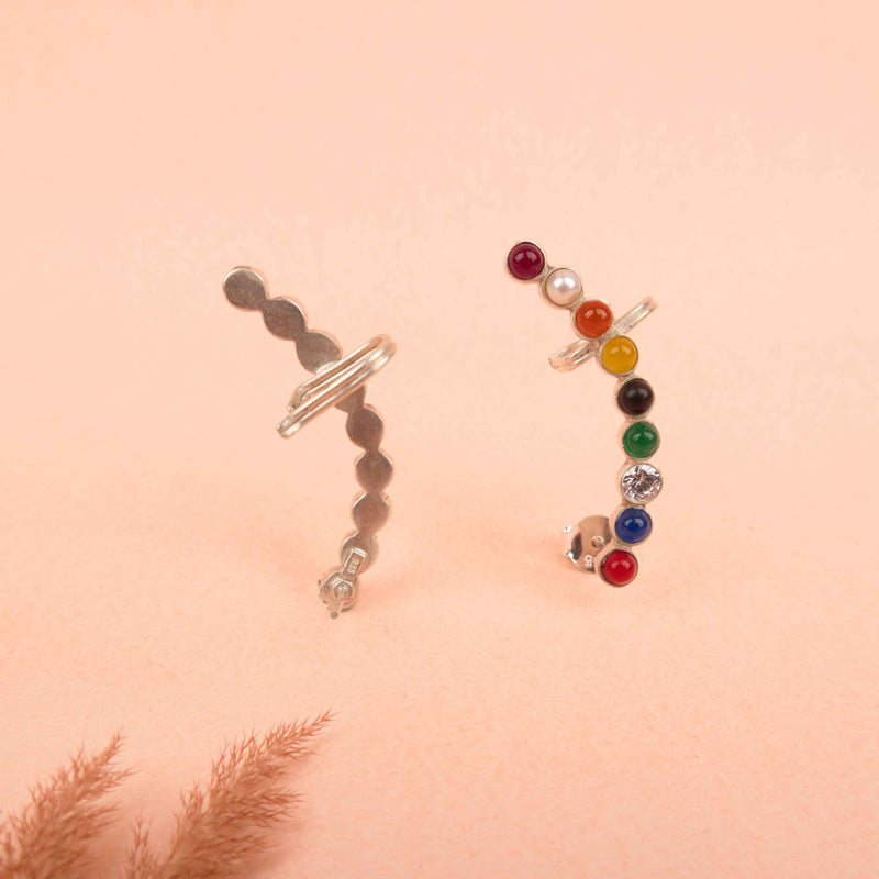 Mizoya Navratan Crescent Earcuff