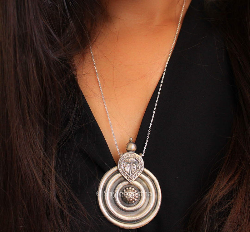 Moh Concentric Circular Pendant