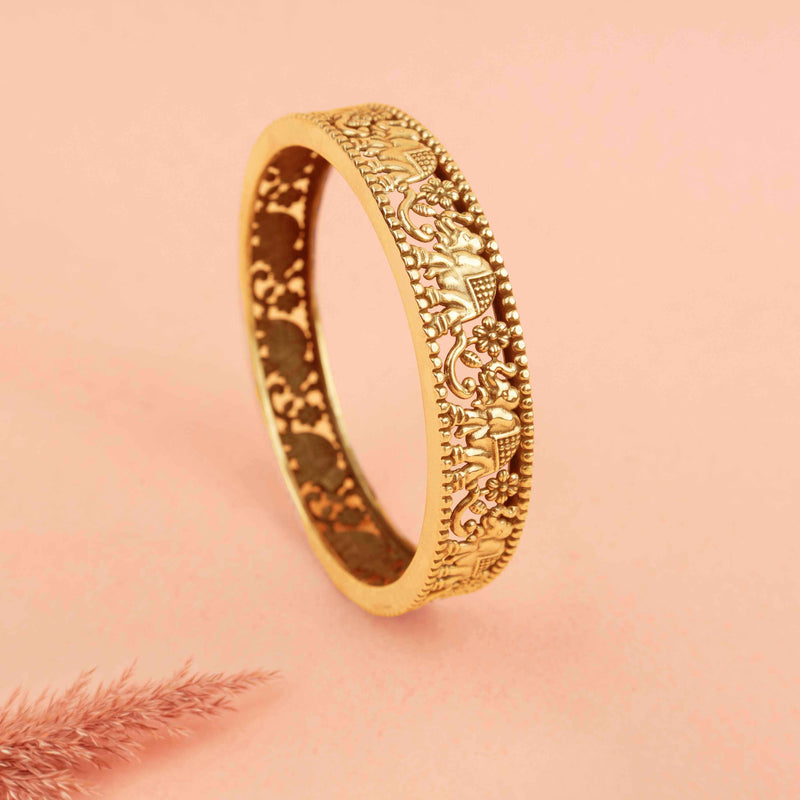 925 silver gaj sawari motif shaahi bangle - alternate view 13