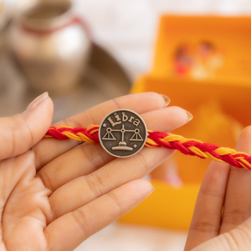 Moh Libra Sun Sign Brooch Cum Rakhi