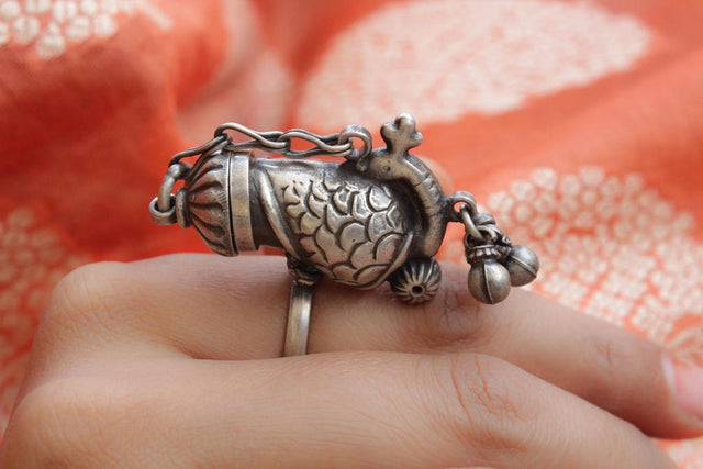 Moh Peacock Antique Ring