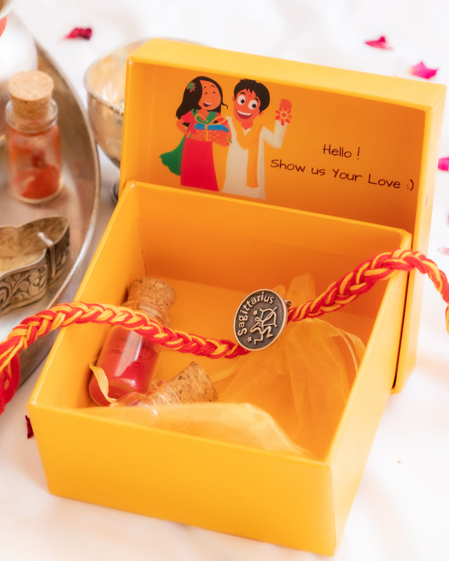Moh Sagittarius Sun Sign Brooch Cum Rakhi