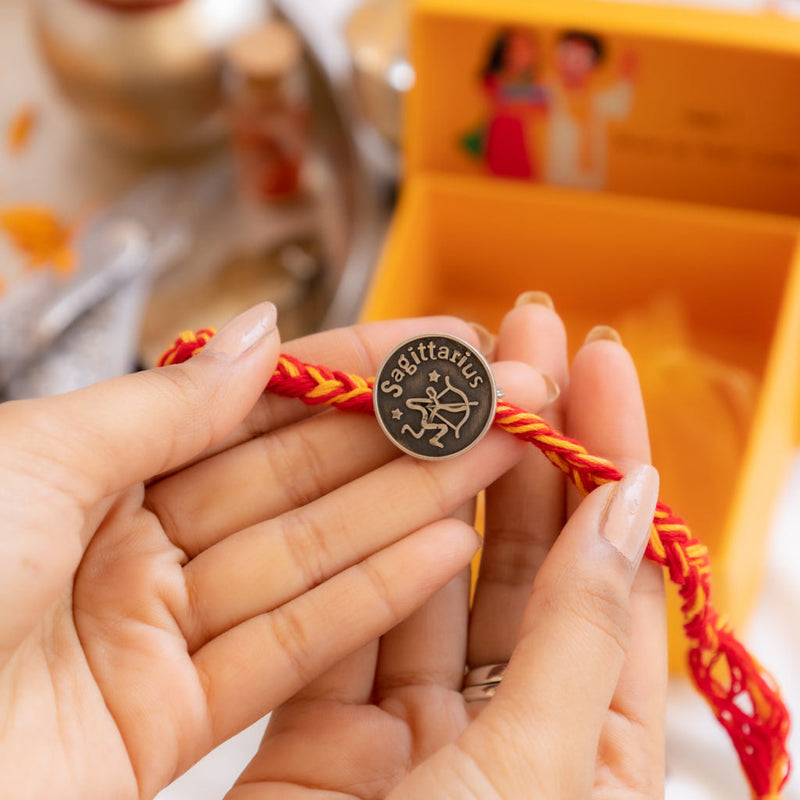 Moh Sagittarius Sun Sign Brooch Cum Rakhi