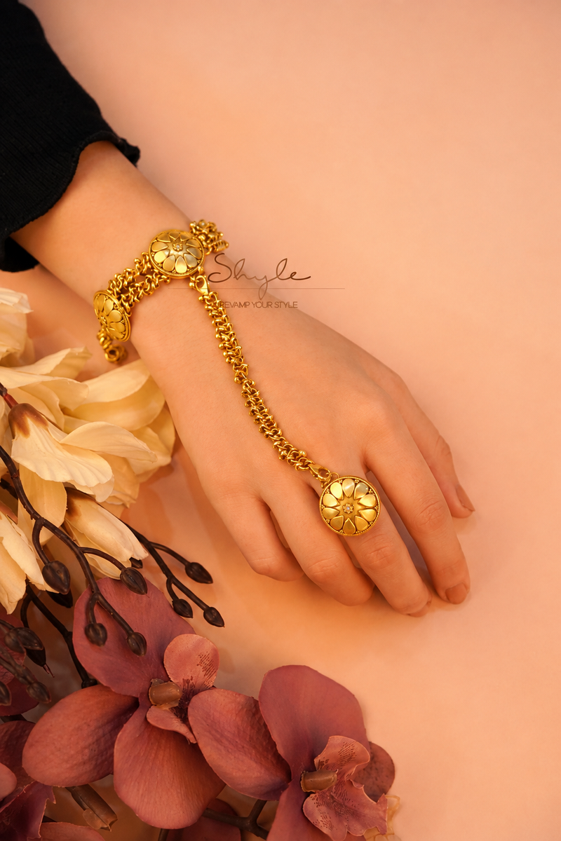 Moh Petal Ghughri Statement Detachable Hathphool
