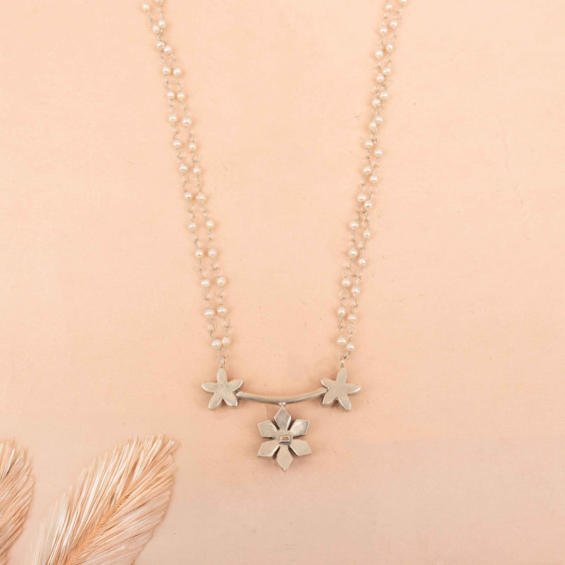 Moh Kundan Phool Pearl Necklace