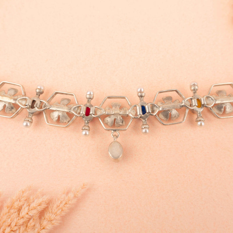 Moh Navratan Floral Necklace