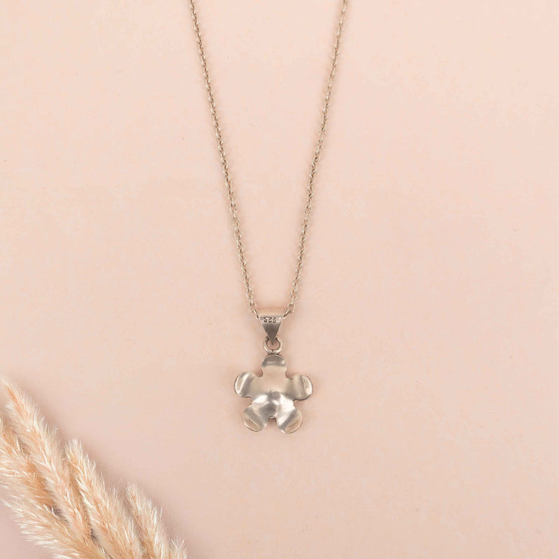 Moh Pearl Studded Flower Necklace Set