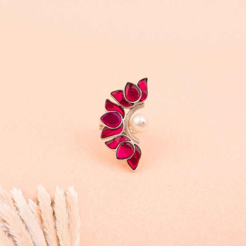 Moh Raani Kundan Padma Bloom Ring