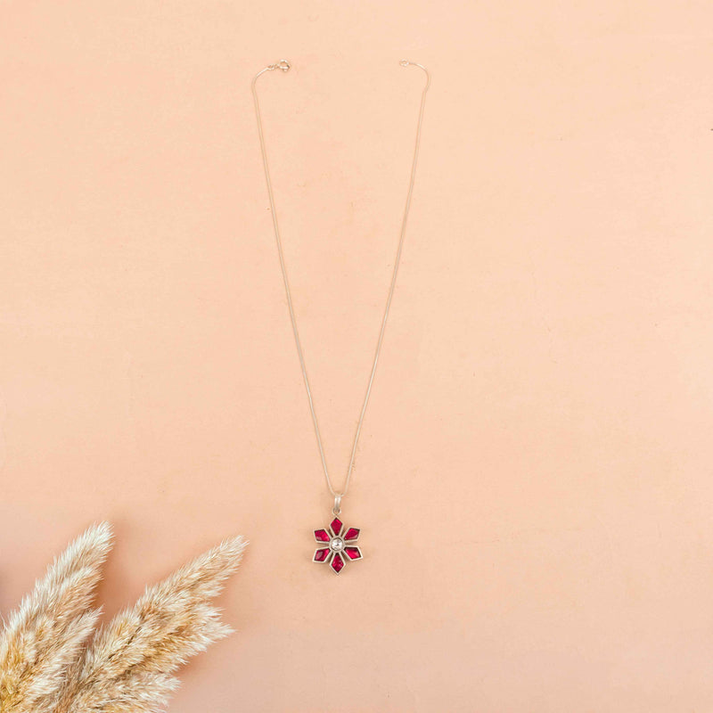 Moh Raani Kundan Phool Necklace Earring Ring Set