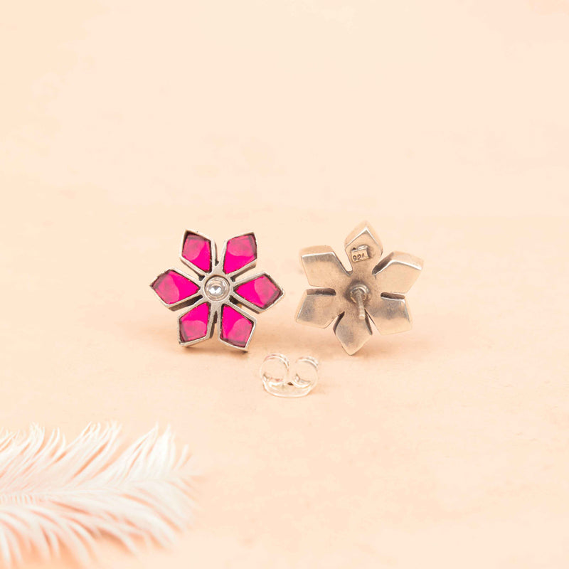 Moh Raani Kundan Phool Stud Earring