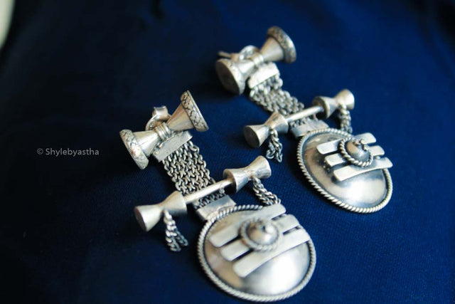 Shiva Triple Damru Quirky Earrings