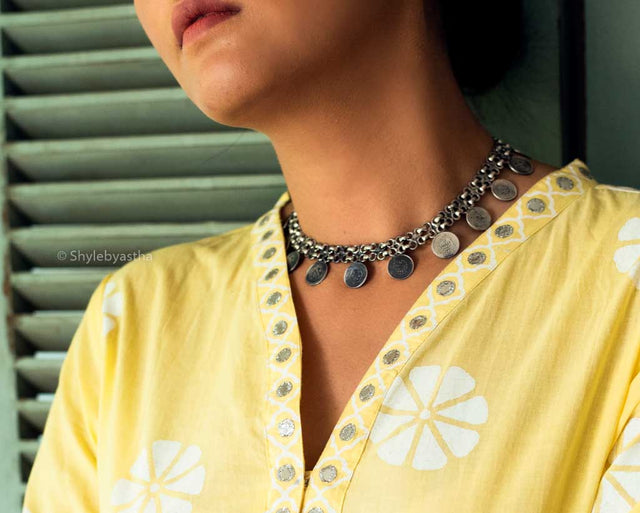 Mizoya Vintage Coin Silver Necklace